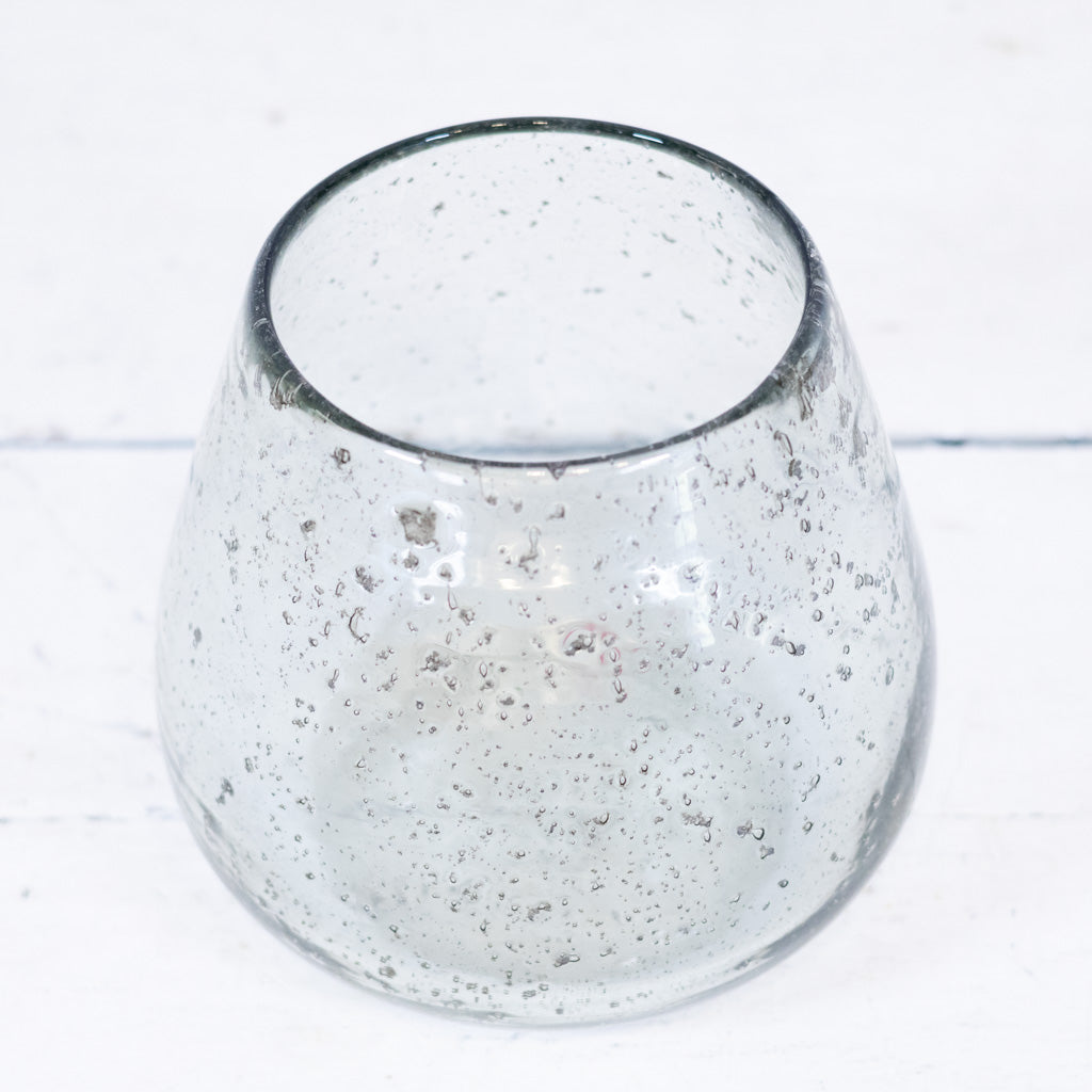 Recycled Stone Glass Vase Large