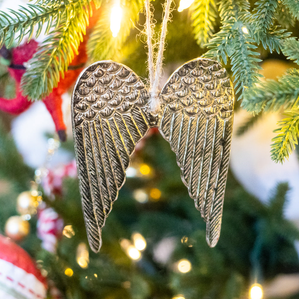Angel Wings Gold Aluminum Ornament