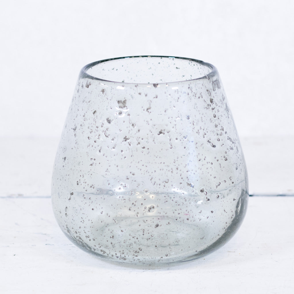 Recycled Stone Glass Vase Large