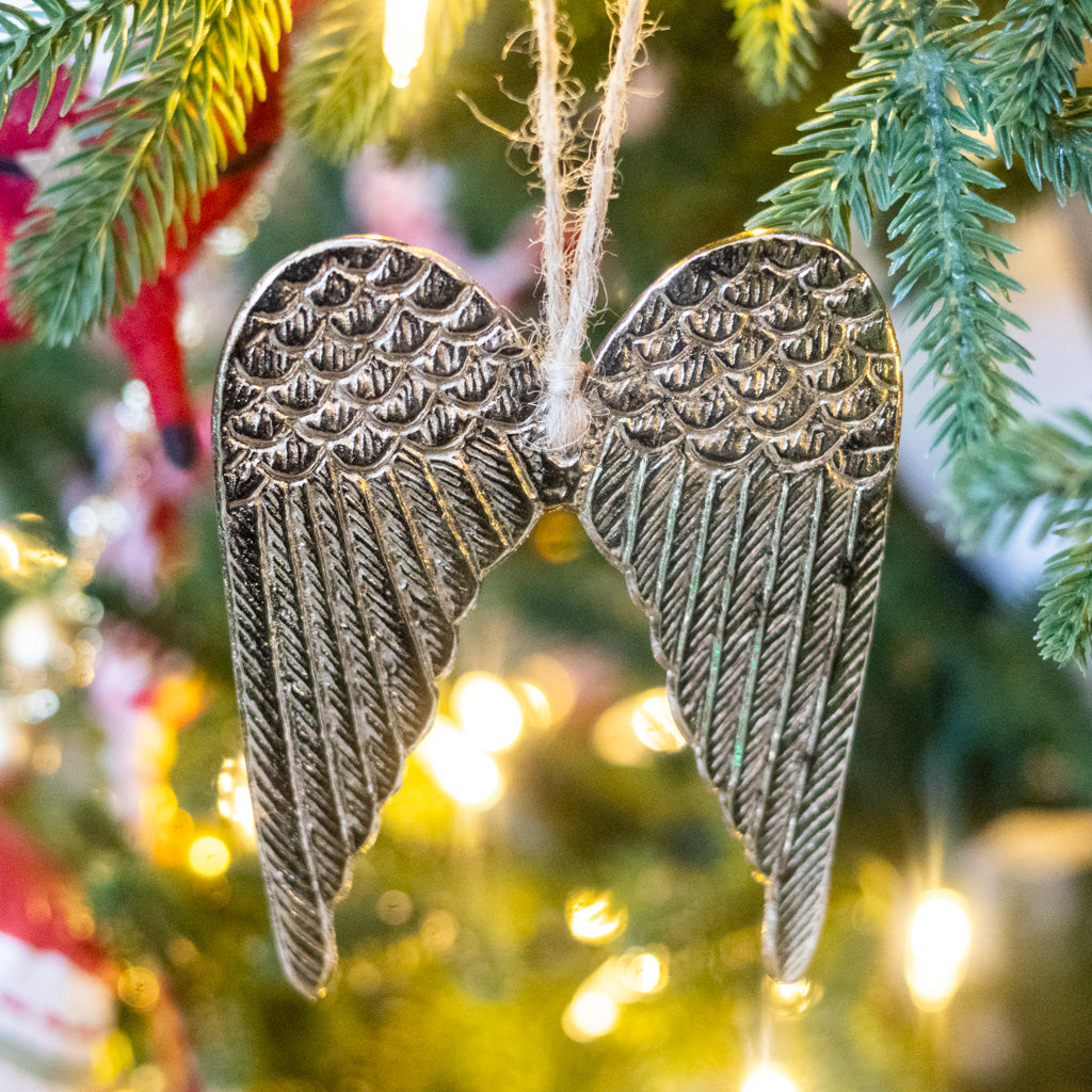 Angel Wings Gold Aluminum Ornament