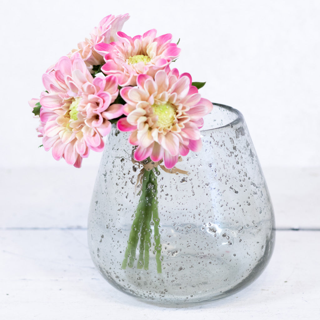 Recycled Stone Glass Vase Large