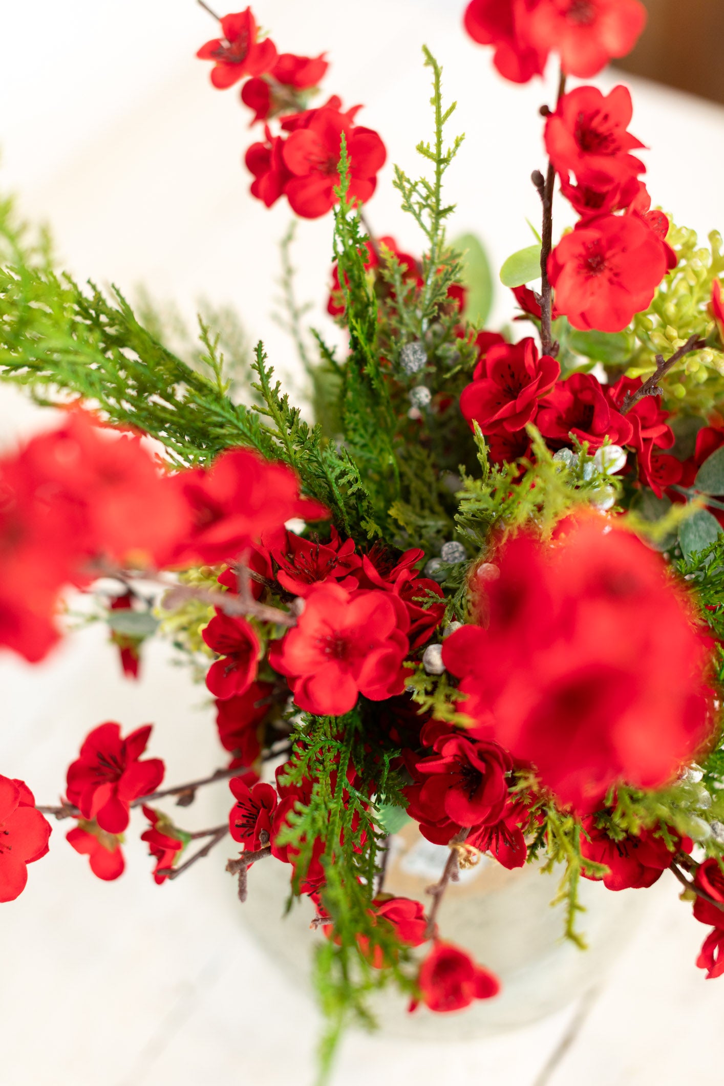 Holiday Cherry Blossom Bouquet Drop In