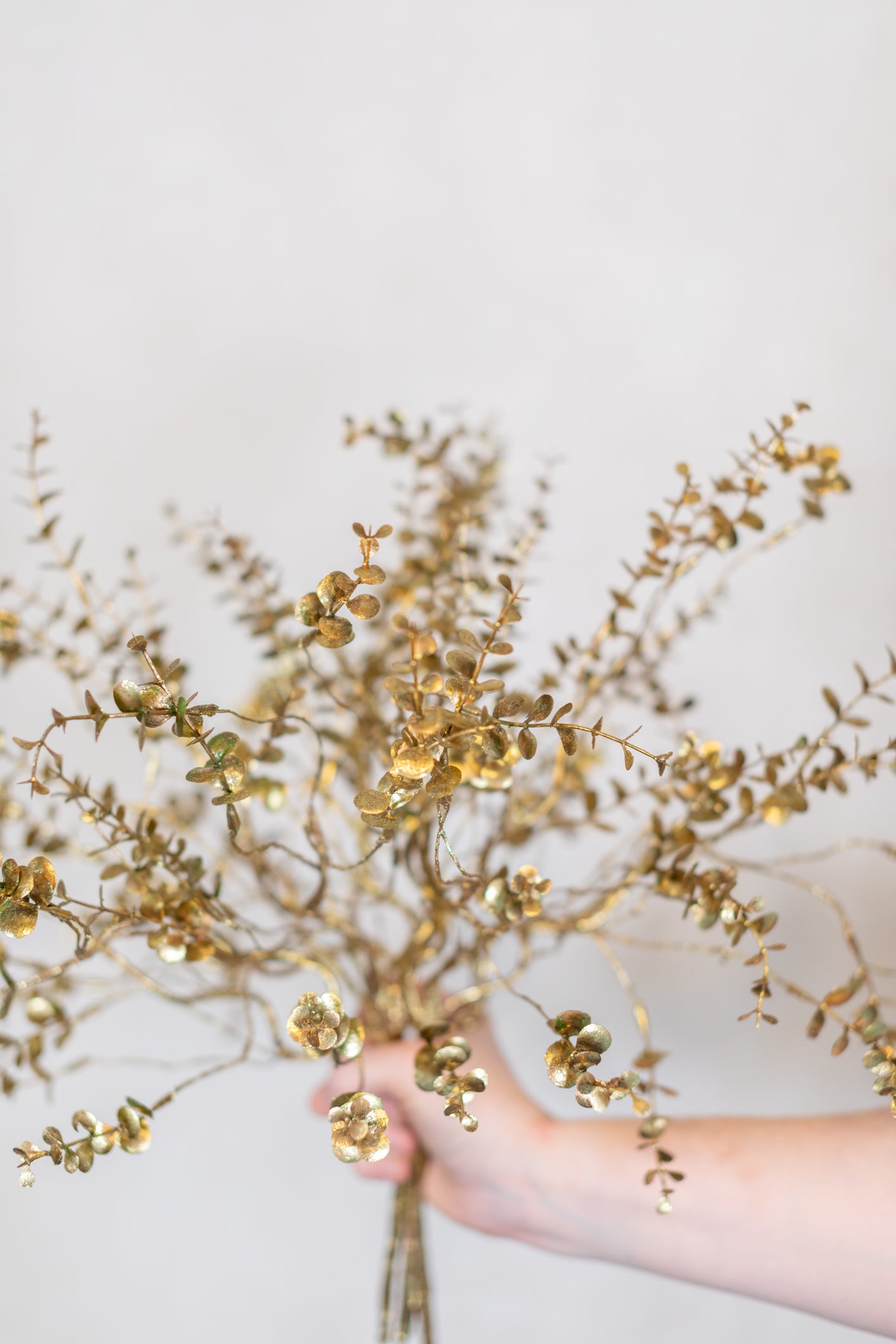 Mini Metallic Gold Eucalyptus Bush
