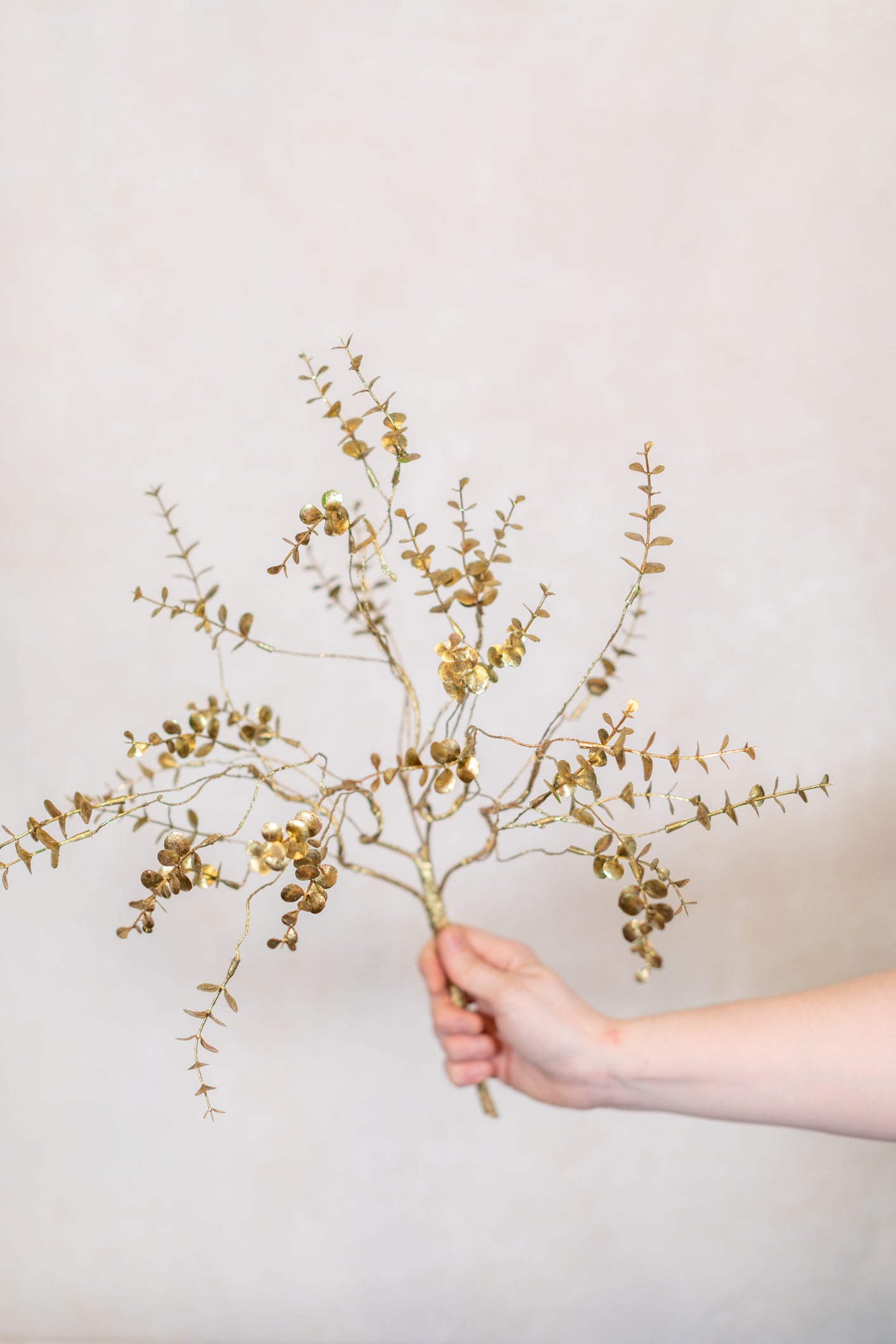 Mini Metallic Gold Eucalyptus Bush