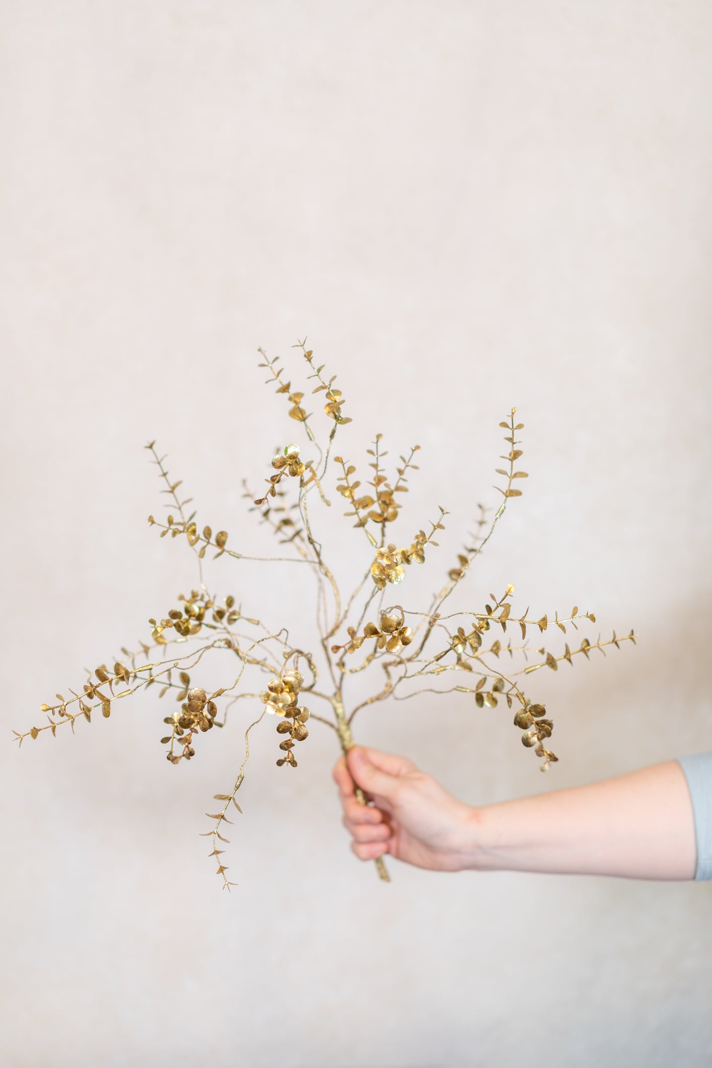 Mini Metallic Gold Eucalyptus Bush