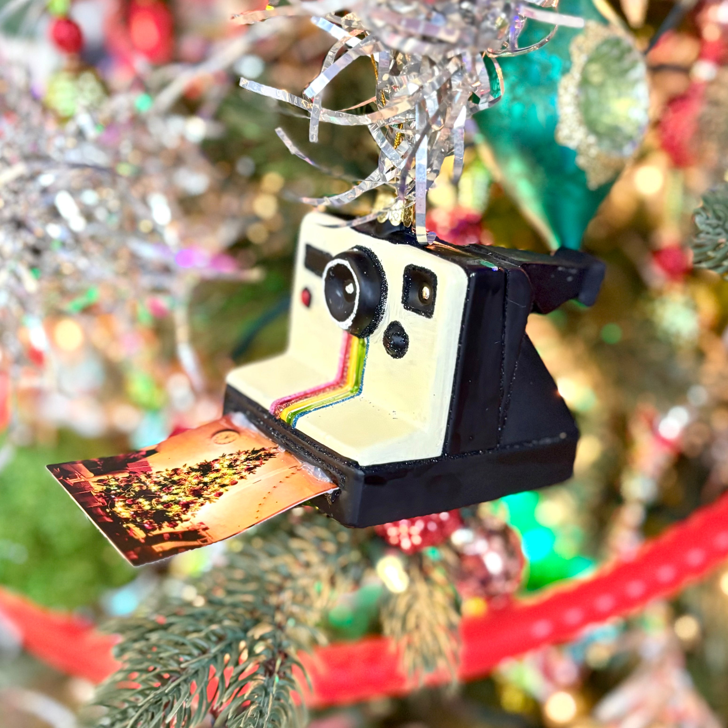 Instant Photo Glass Camera Ornament