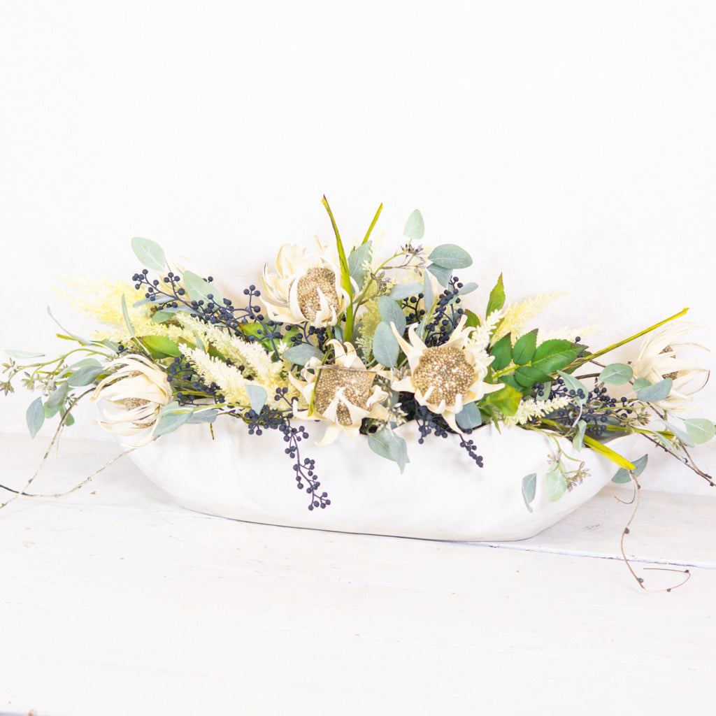 Sea Island Pearl Elongated Centerpiece