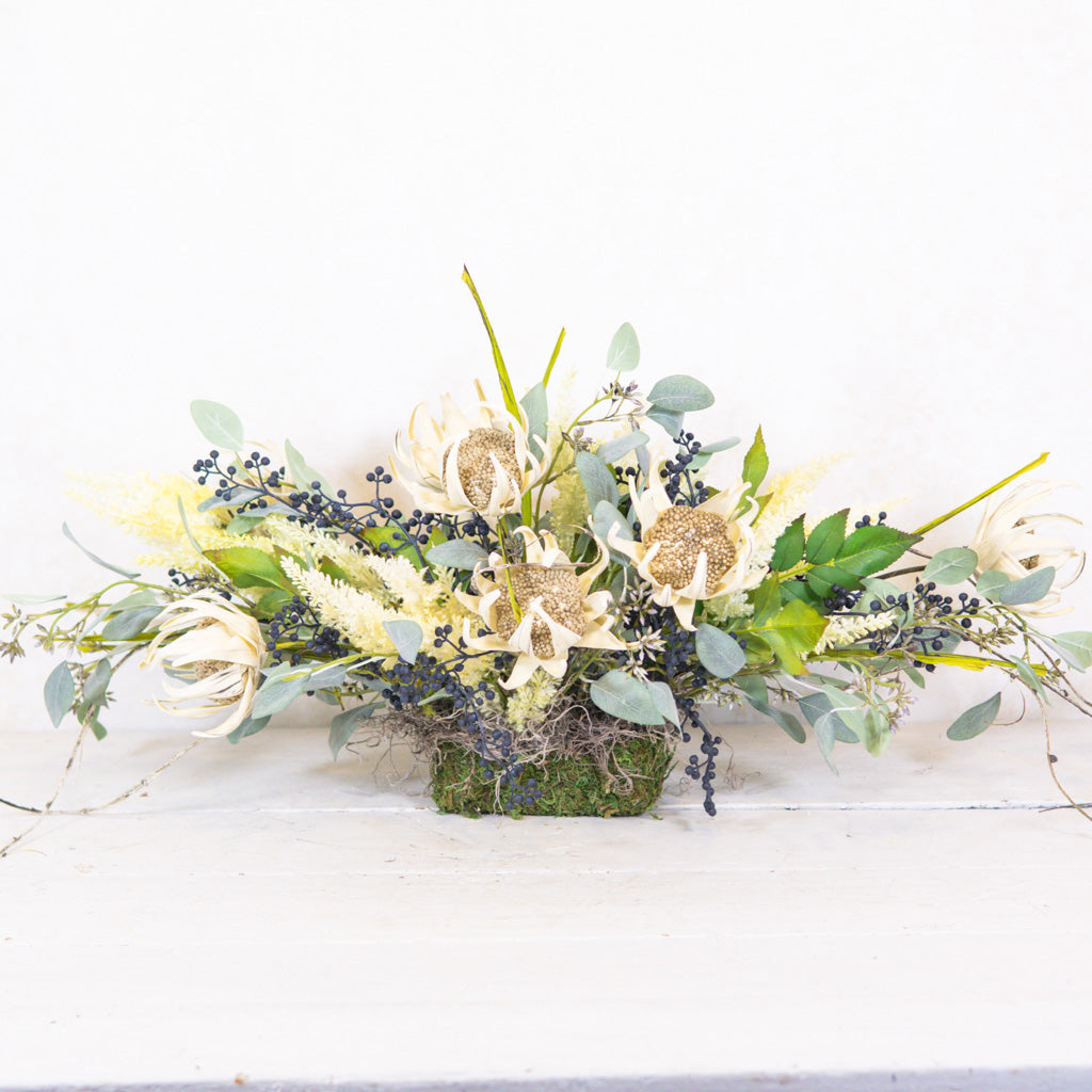 Sea Island Pearl Elongated Centerpiece