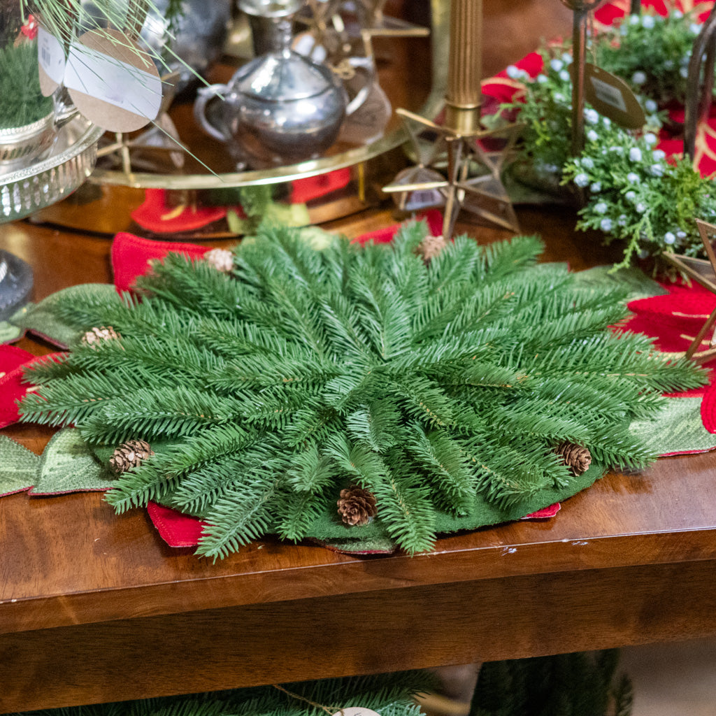 Green Pine Cone Placemat Round