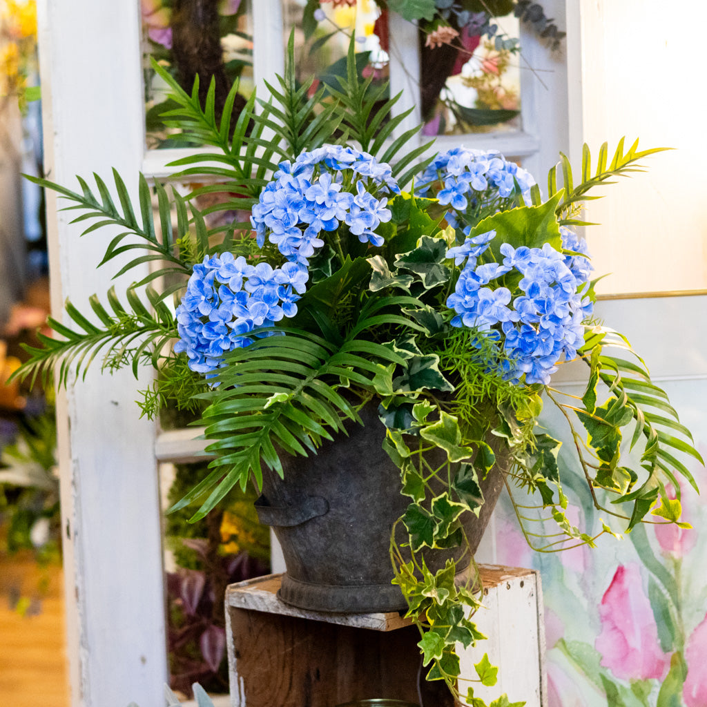 Blue Hydrangea Mix Elongated Drop In