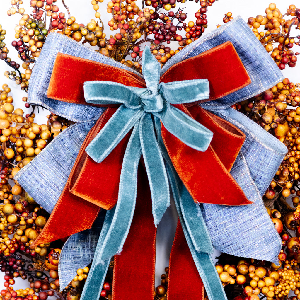 Denim and Rust Bow