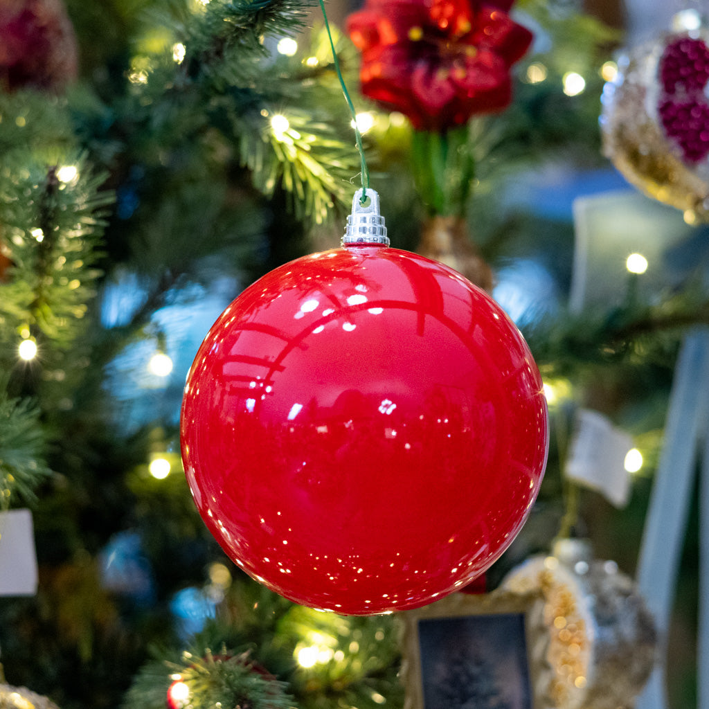 Red Enamel Shatterproof Ball Ornament