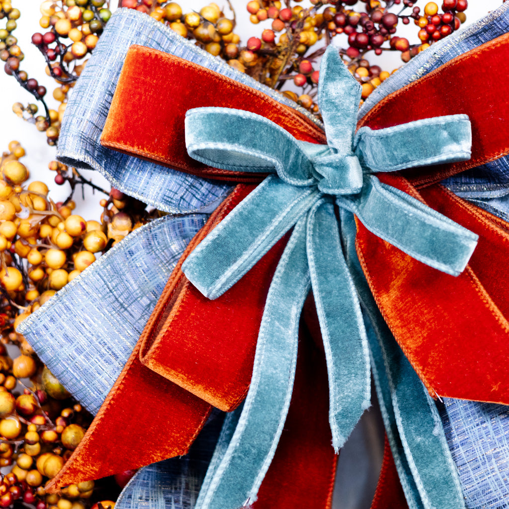Denim and Rust Bow