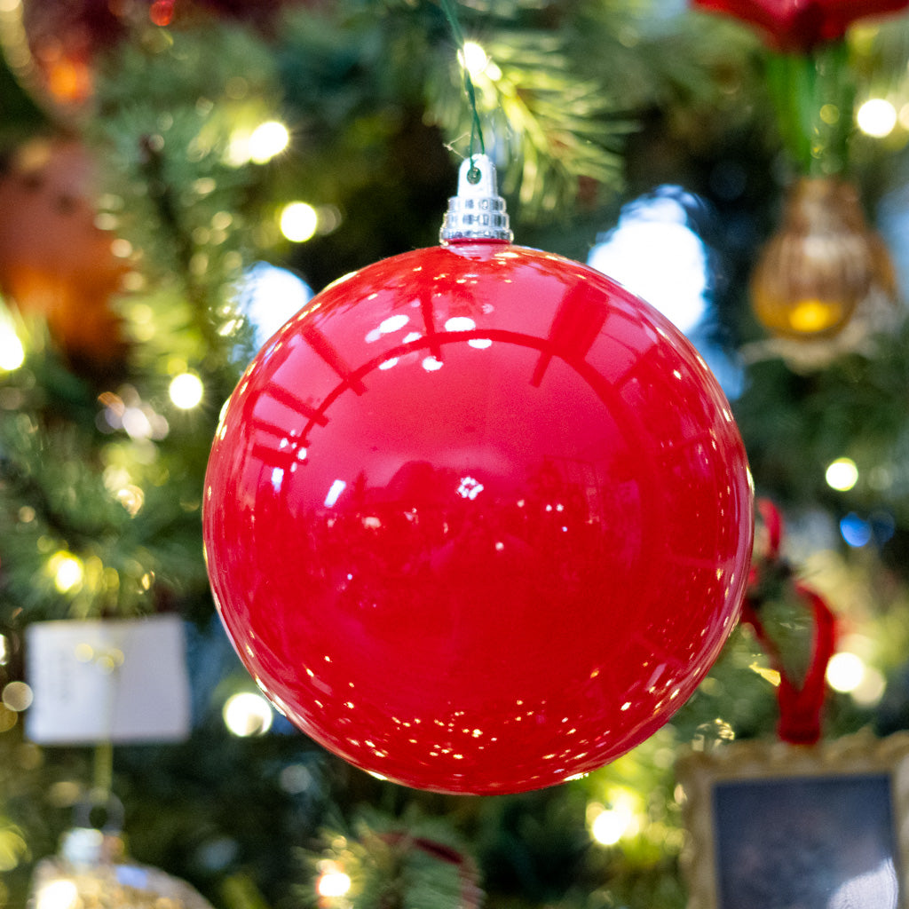 Red Enamel Shatterproof Ball Ornament