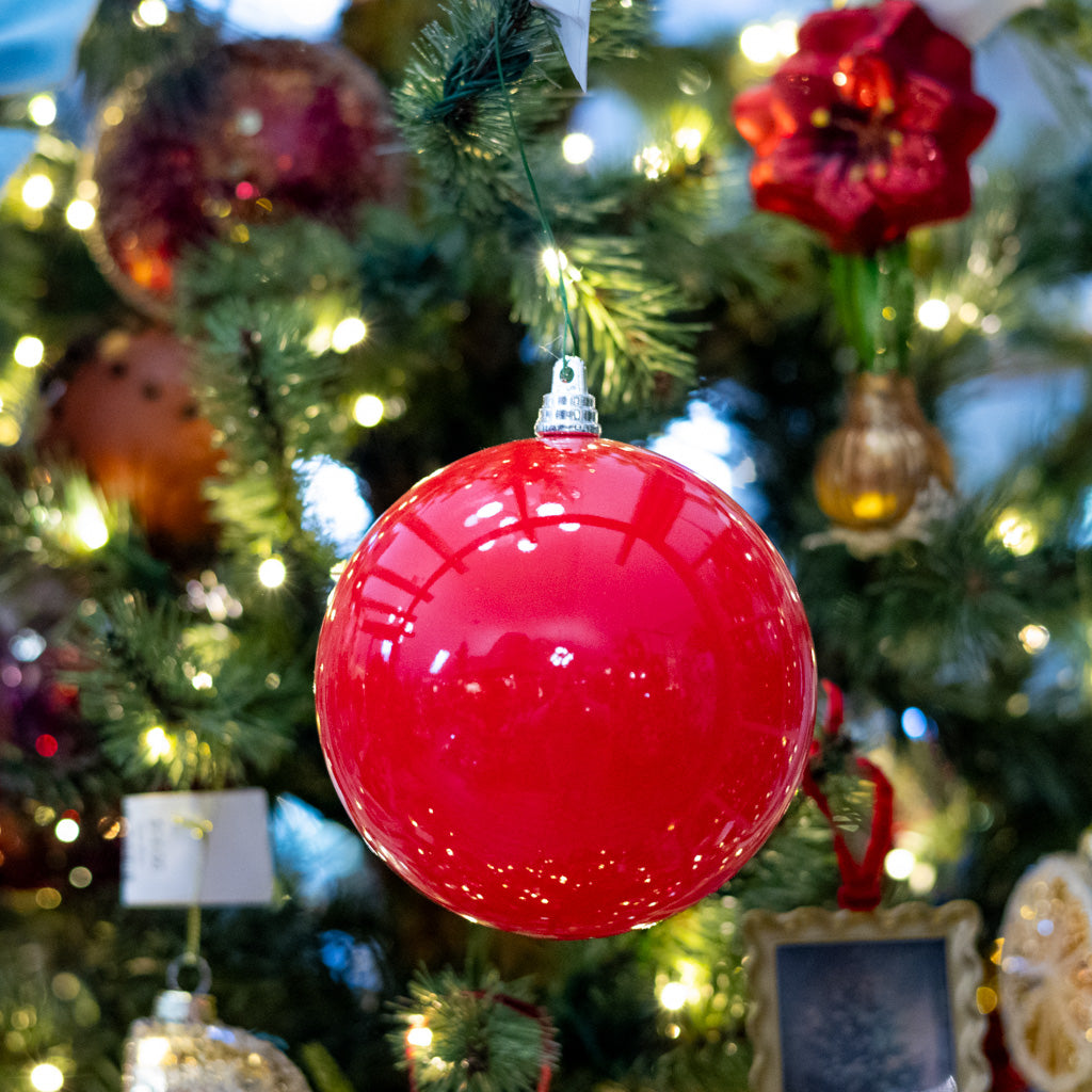 Red Enamel Shatterproof Ball Ornament