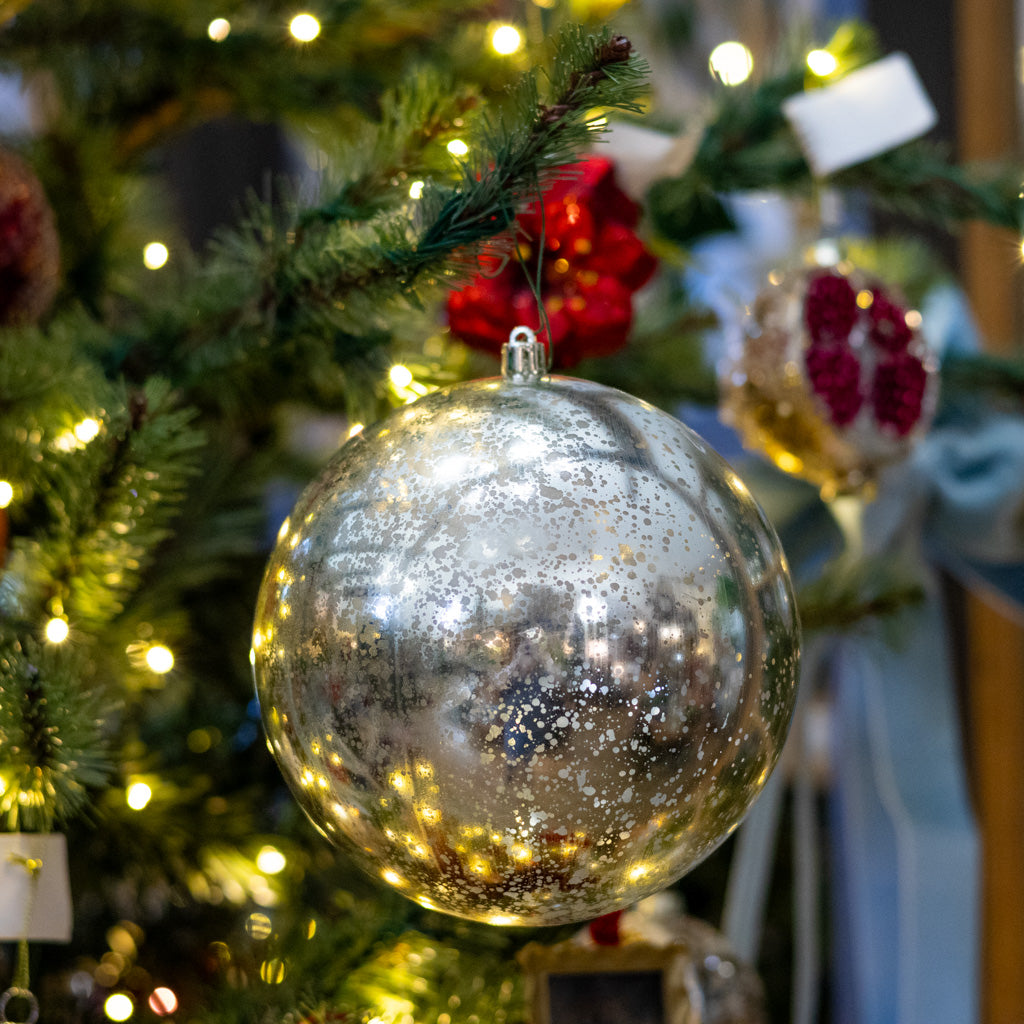 Champagne Shiny Mercury Shatterproof Ball Ornament