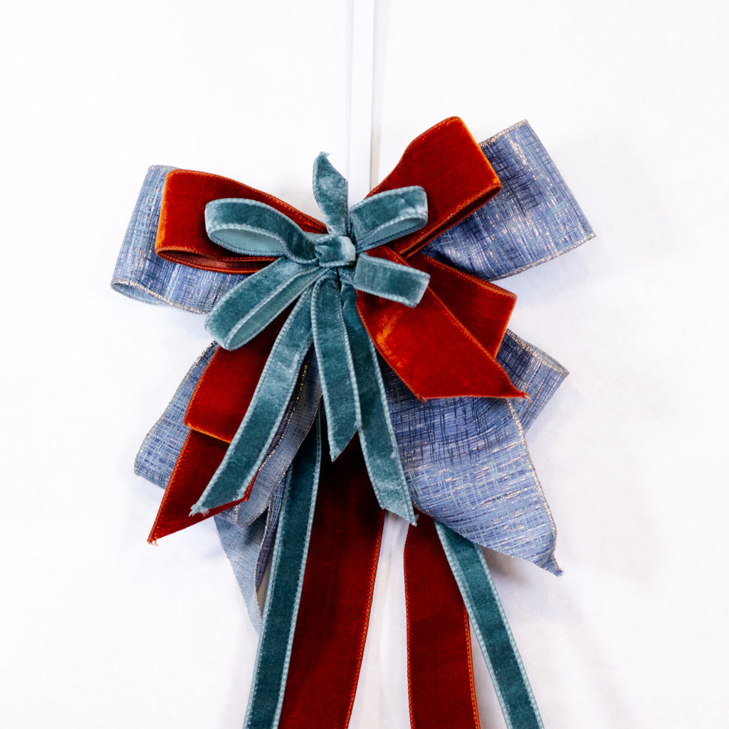 Denim and Rust Bow