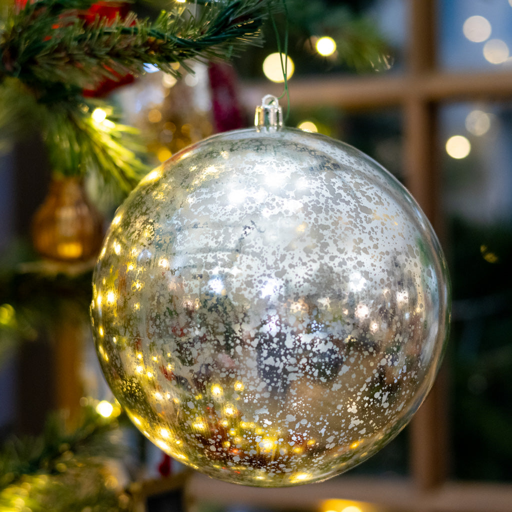 Champagne Shiny Mercury Shatterproof Ball Ornament