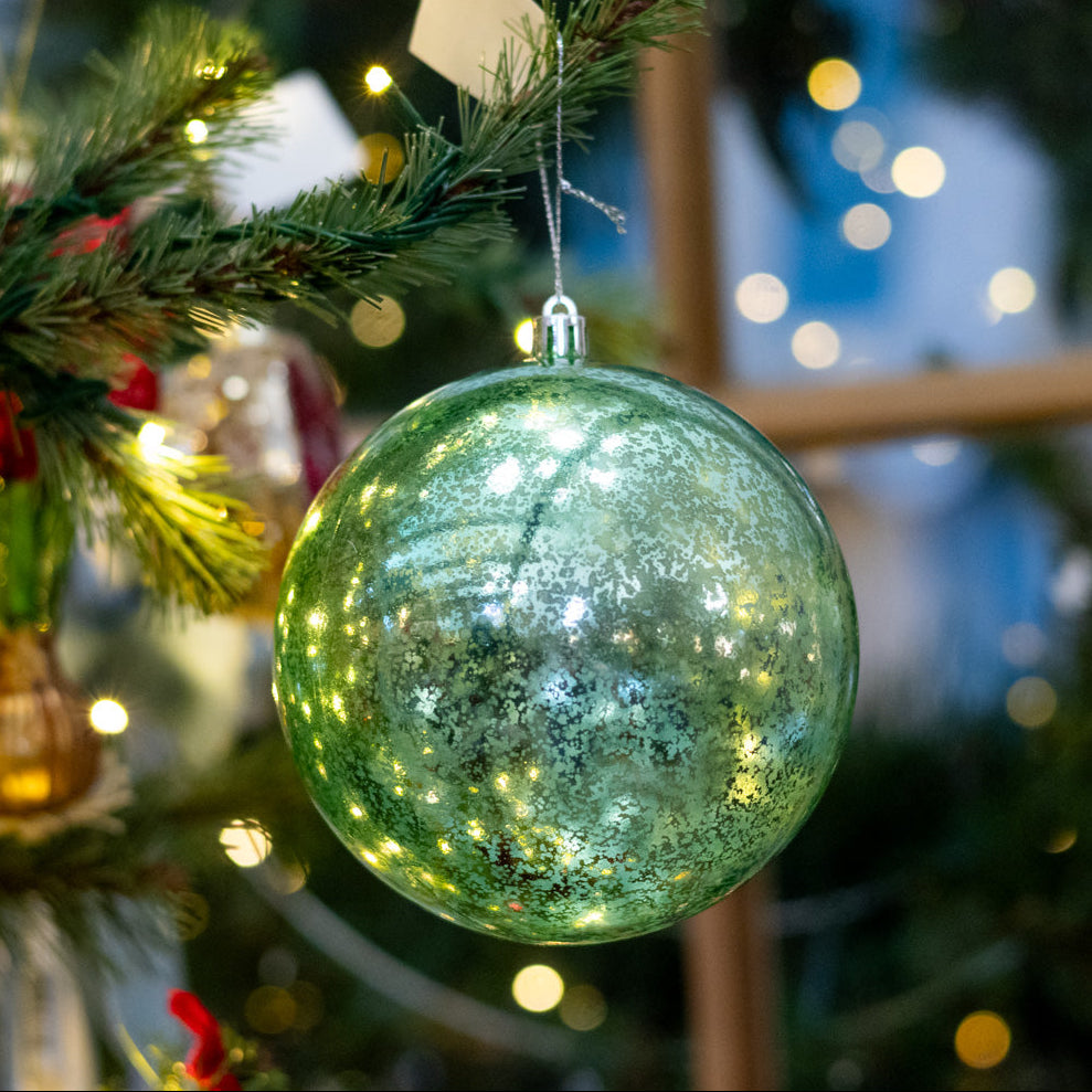 Seafoam Shiny Mercury Shatterproof Ball Ornament
