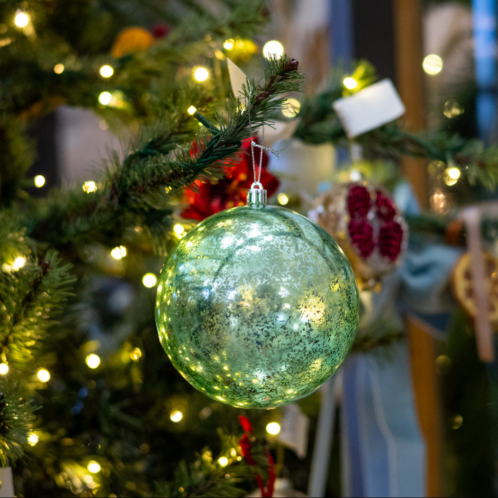 Seafoam Shiny Mercury Shatterproof Ball Ornament
