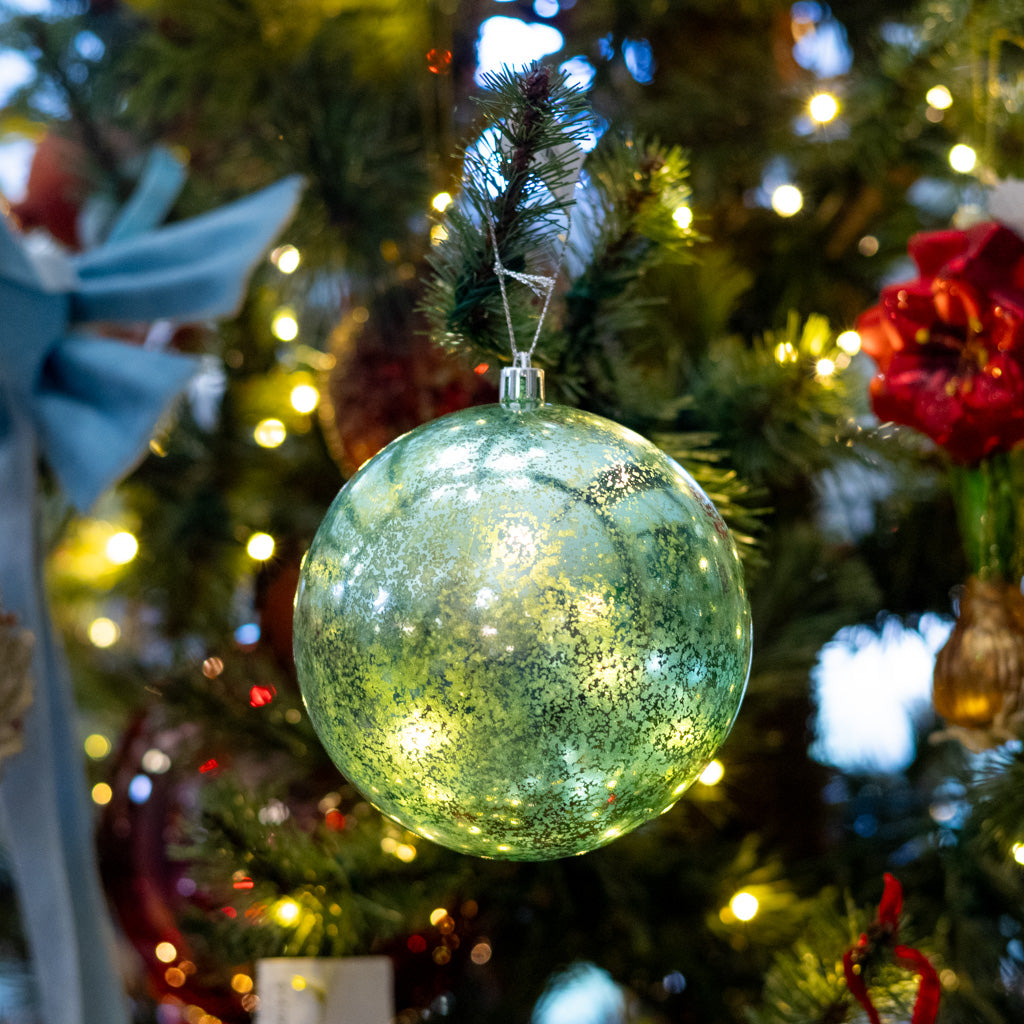 Seafoam Shiny Mercury Shatterproof Ball Ornament