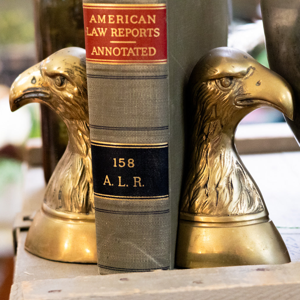 Set of Two Brass Bookends