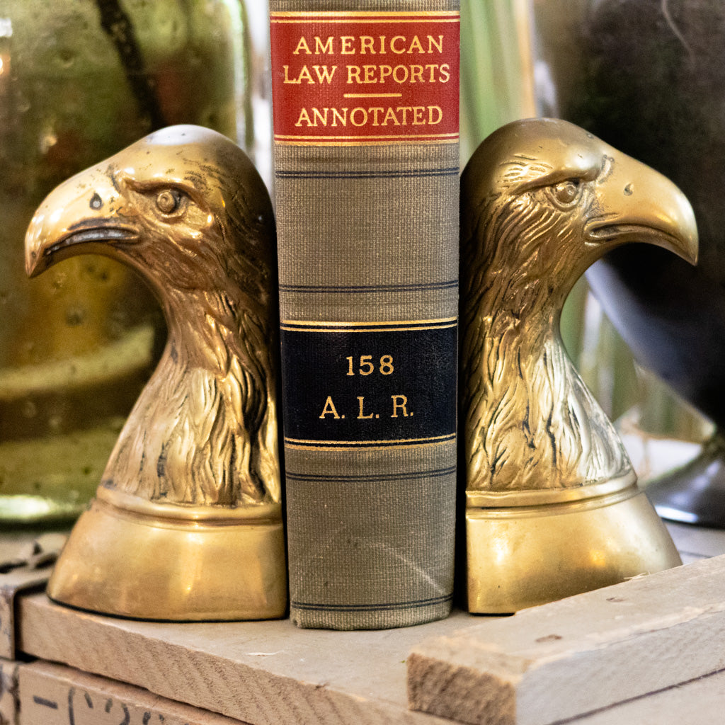 Set of 2 Brass Bookends