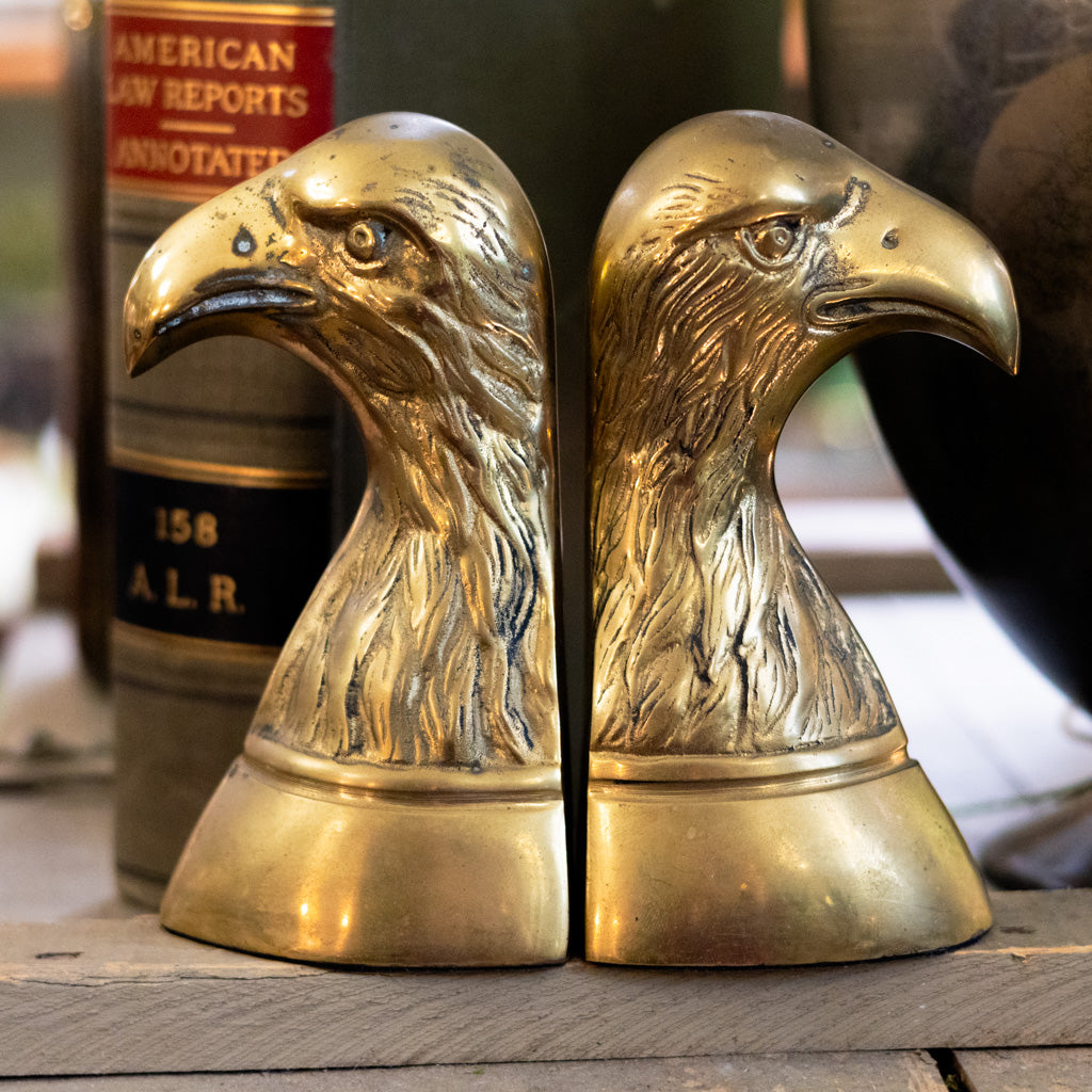 Set of 2 Brass Bookends