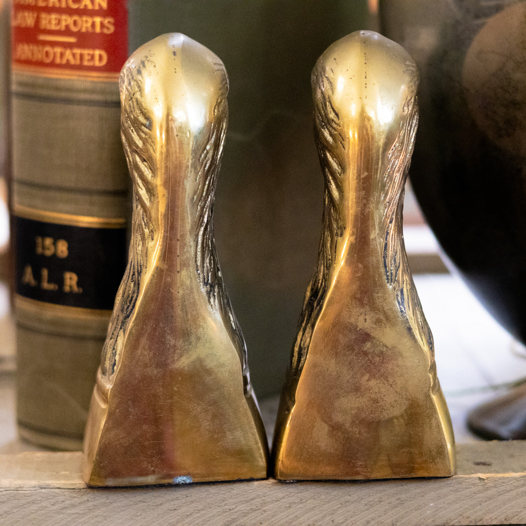 Set of Two Brass Bookends