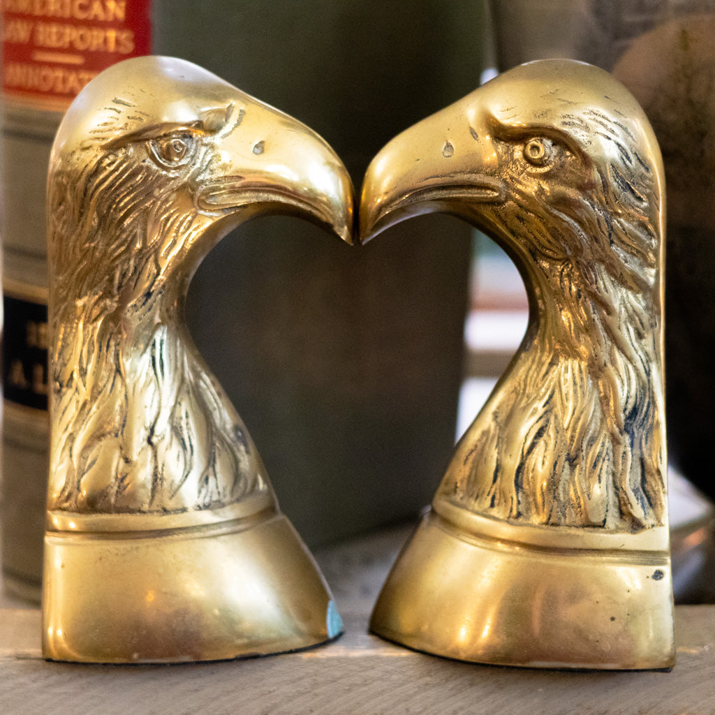 Set of Two Brass Bookends