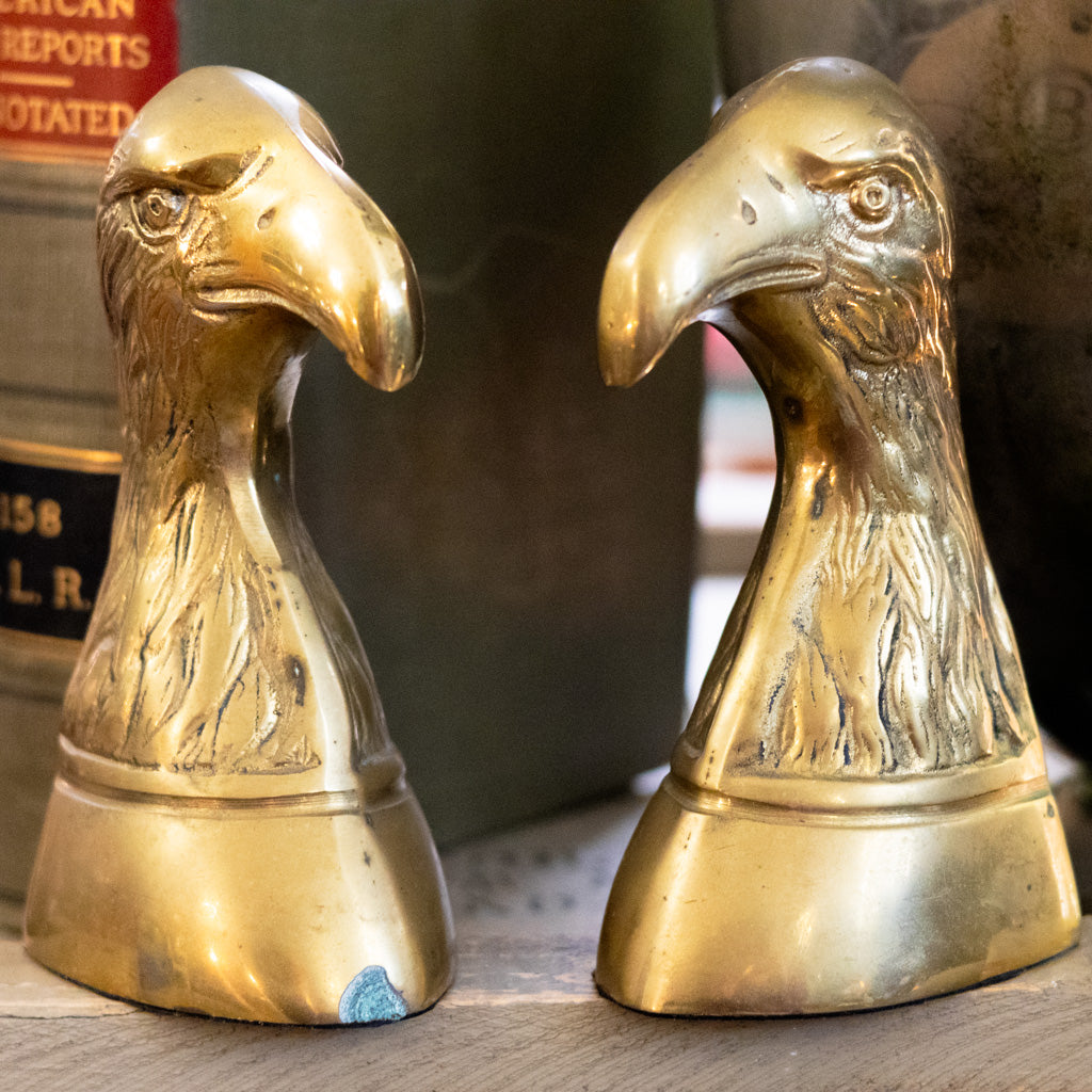 Set of Two Brass Bookends
