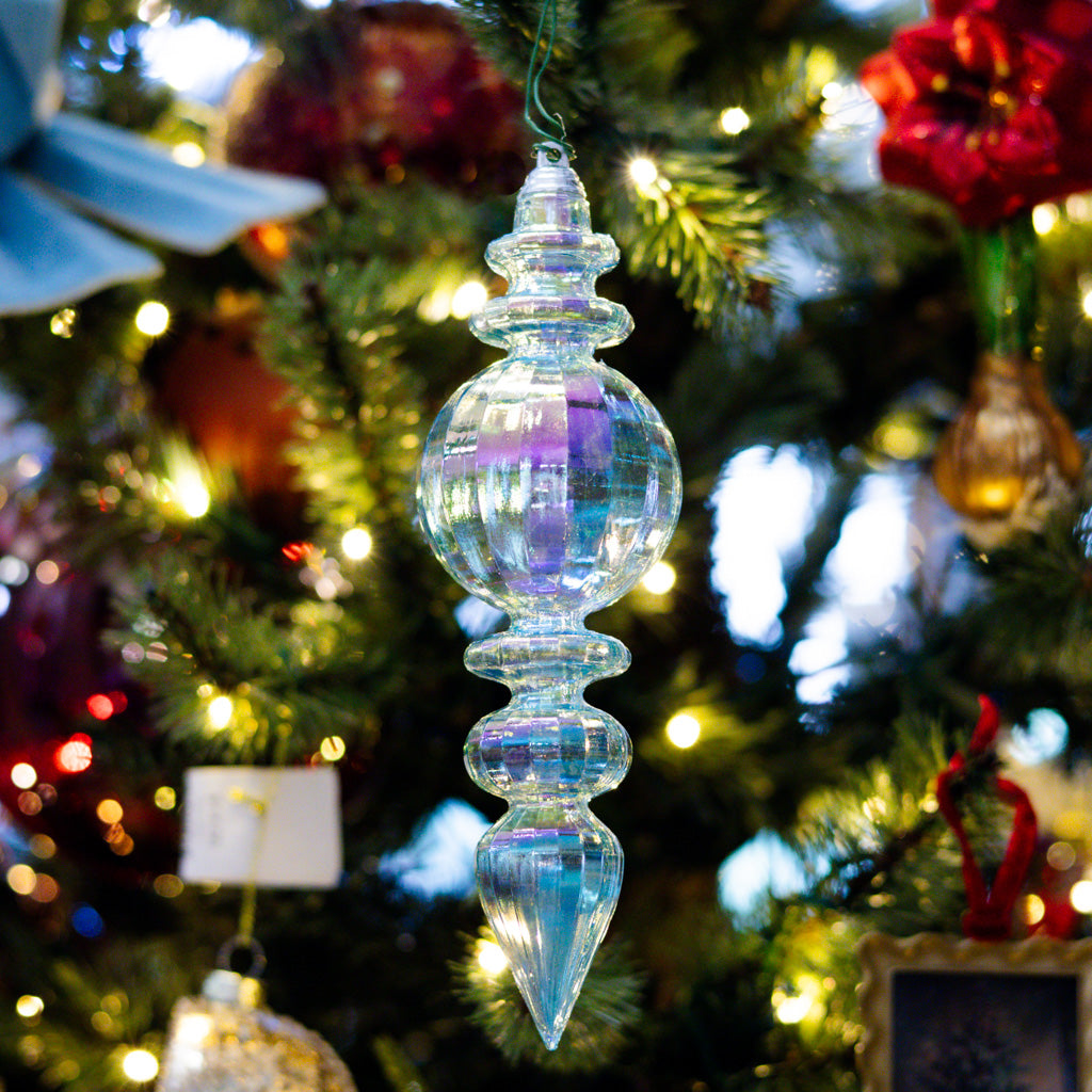 Baby Blue Iridescent Shatterproof Finial