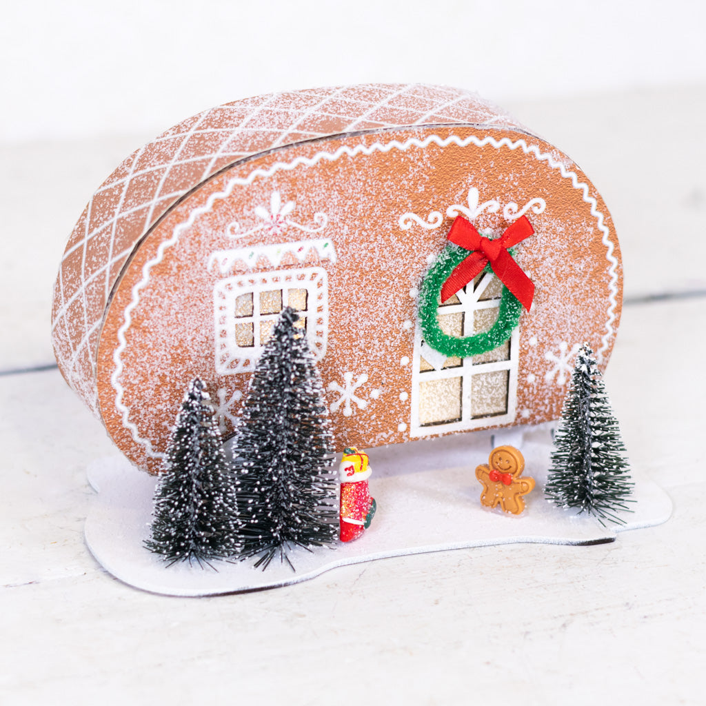 LED Paper Gingerbread Caravan Table Decoration