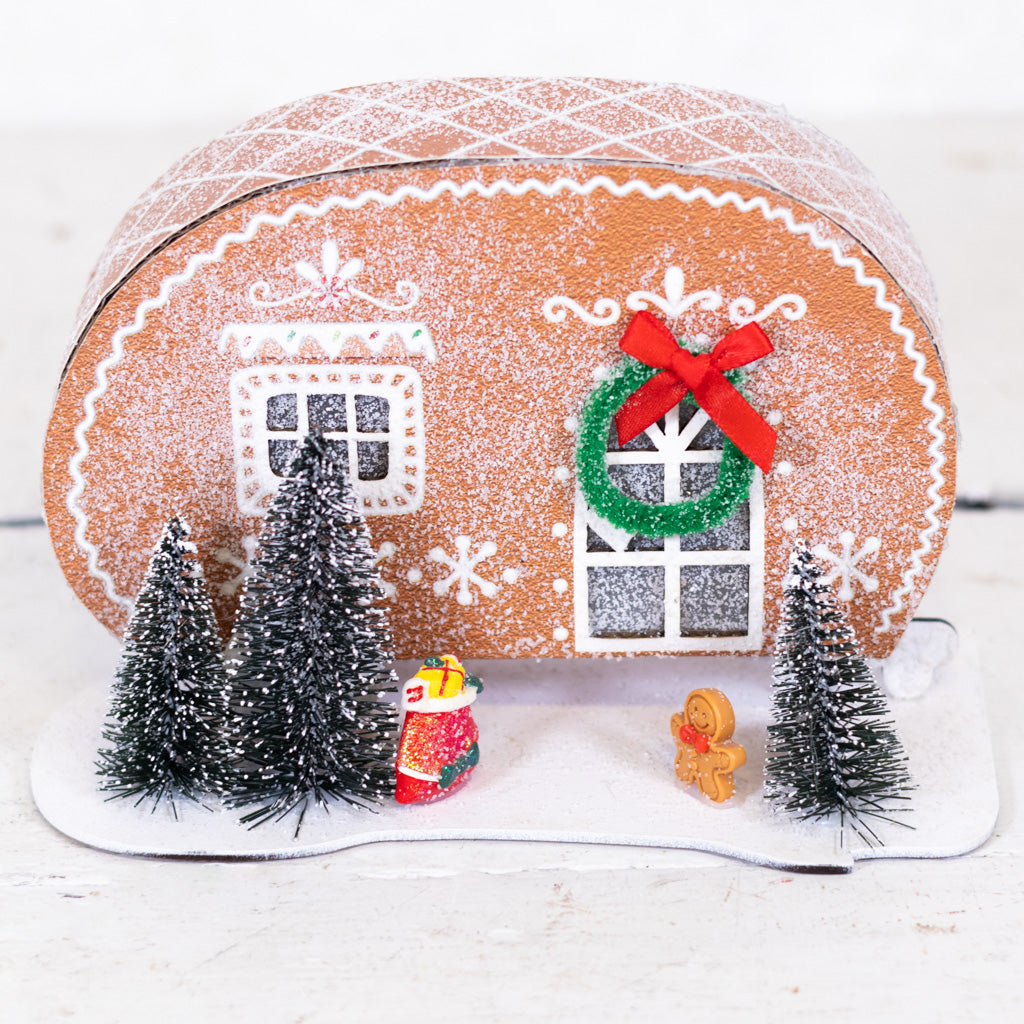 LED Paper Gingerbread Caravan Table Decoration