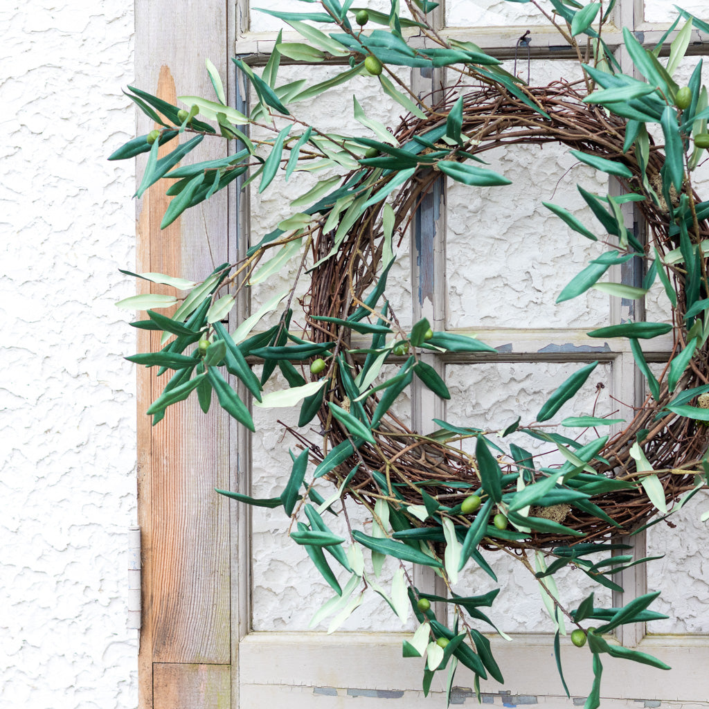 Green Olive Branch Wreath