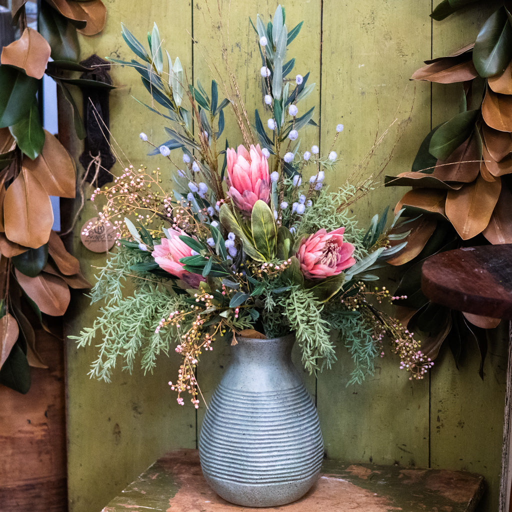 Flamingo Floral Bouquet Drop In