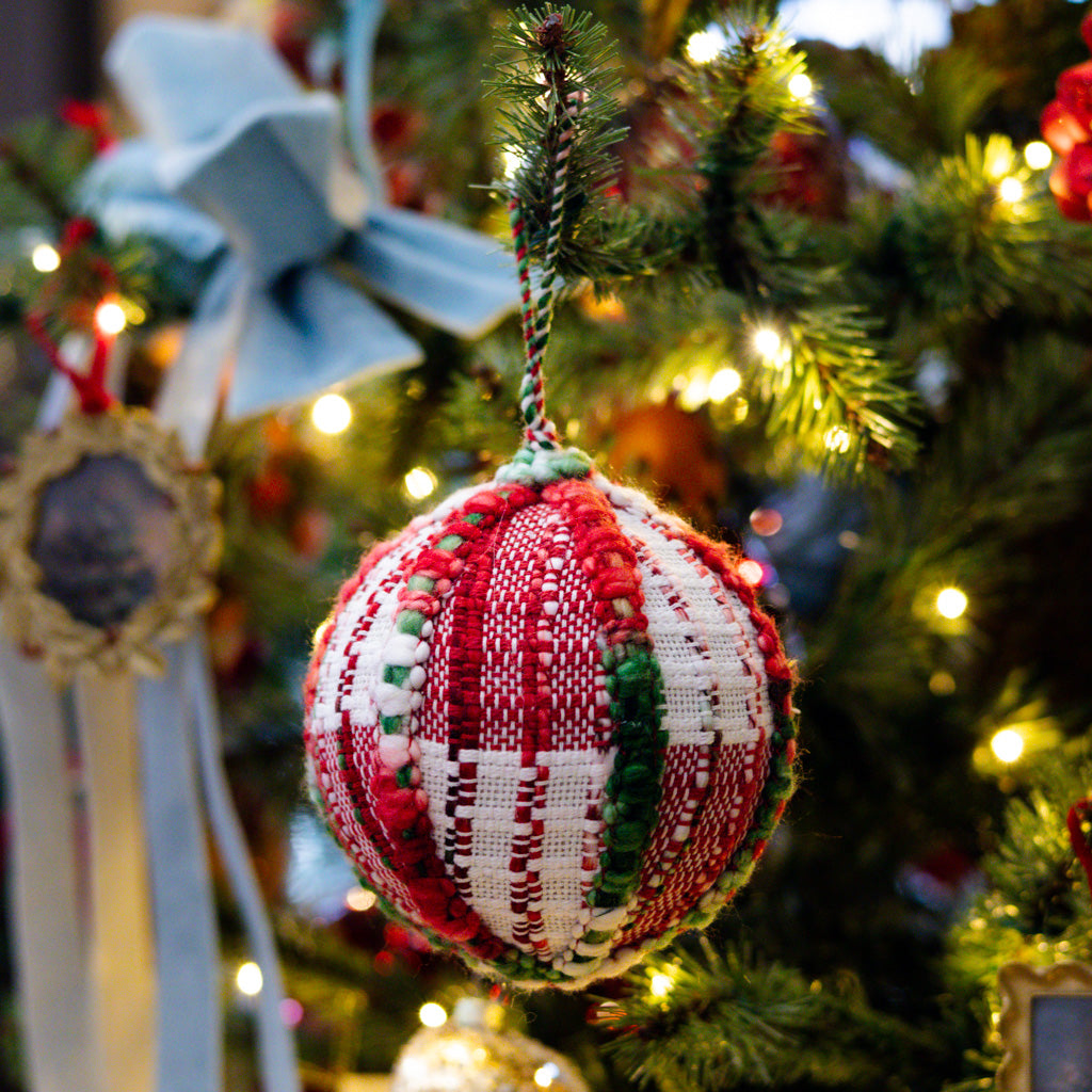 Cozy Christmas Ball Ornament