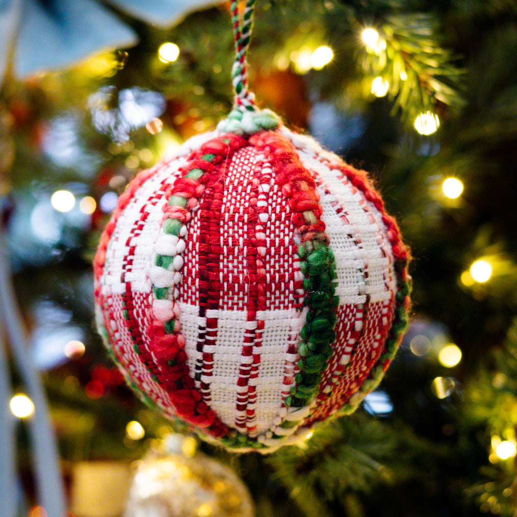 Cozy Christmas Ball Ornament