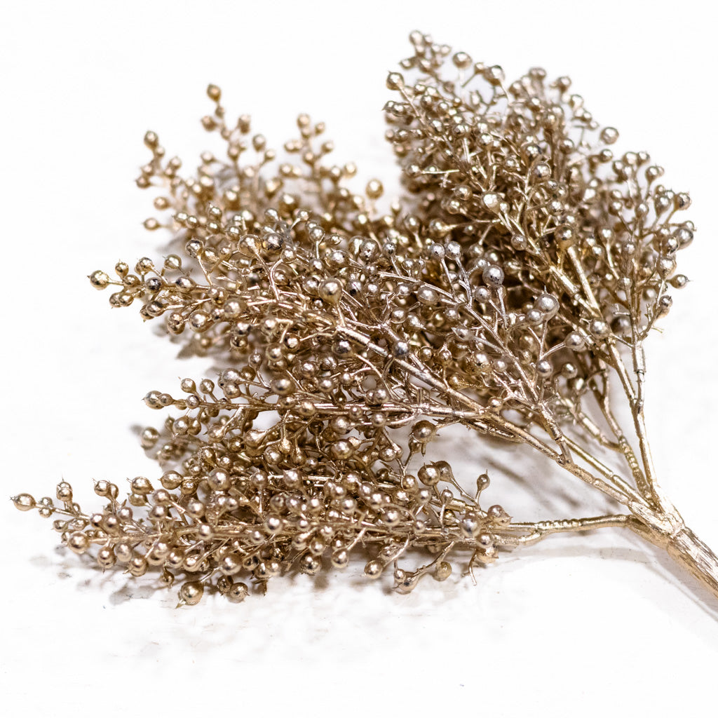Short Gold Mini Pearl Bush Weather Resistant