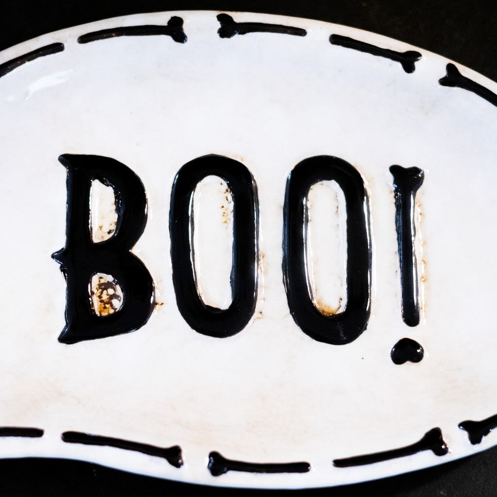 Halloween "Boo" Ceramic Serving Platter