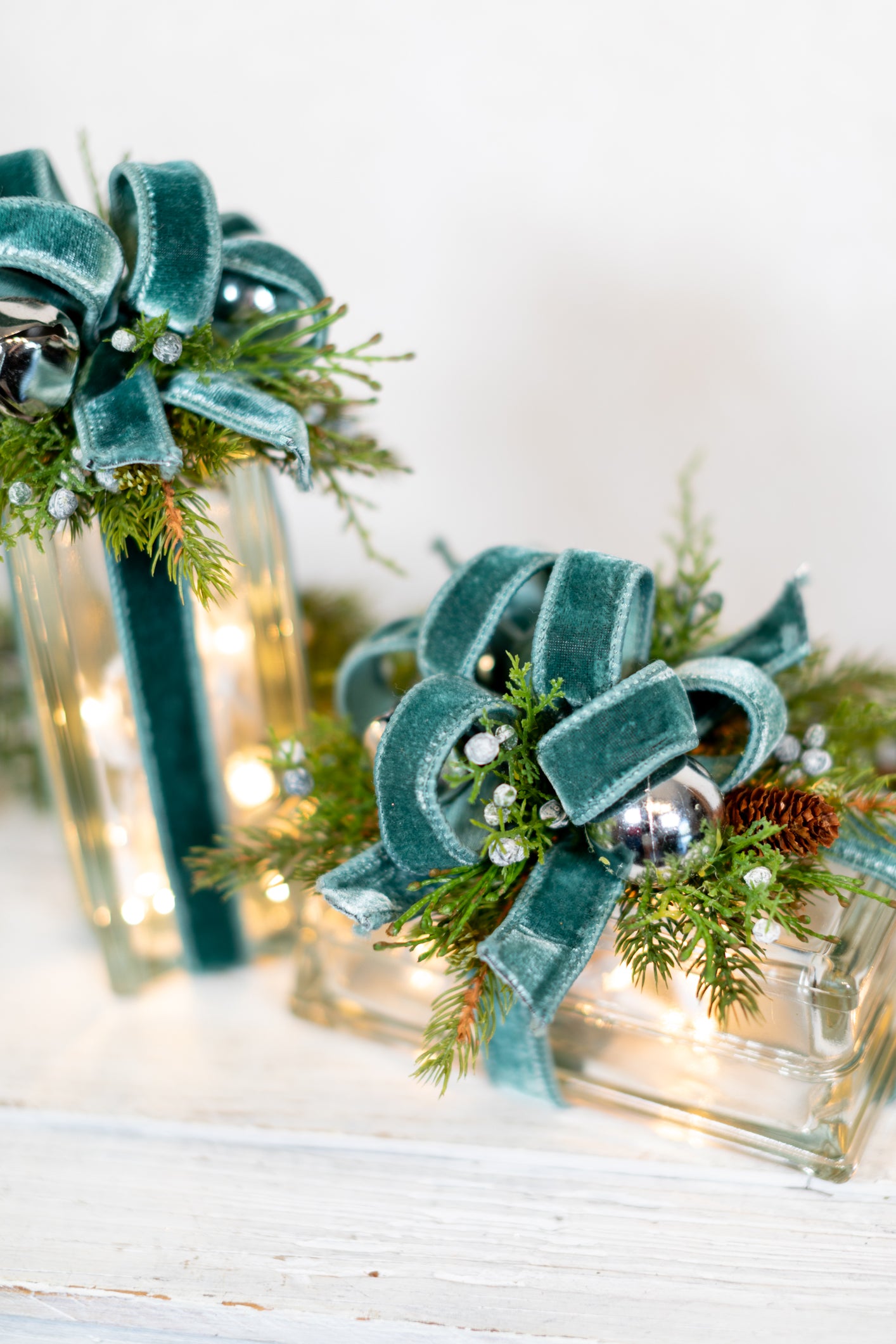 Battery Operated Simply Blue Horizontal Light Block