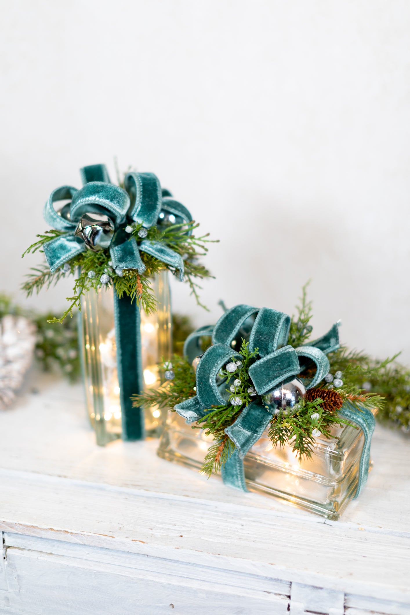 Battery Operated Simply Blue Horizontal Light Block