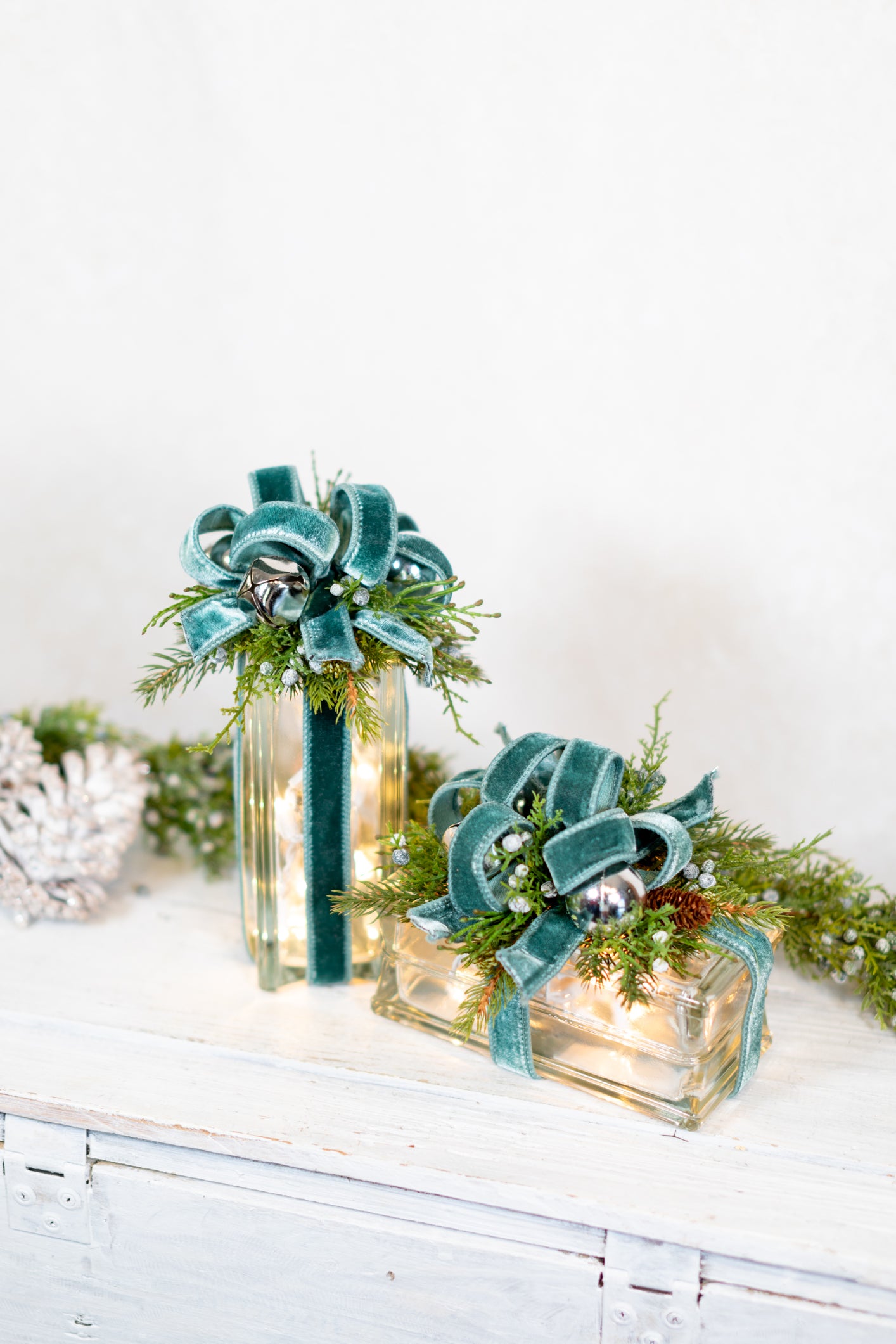 Battery Operated Simply Blue Horizontal Light Block