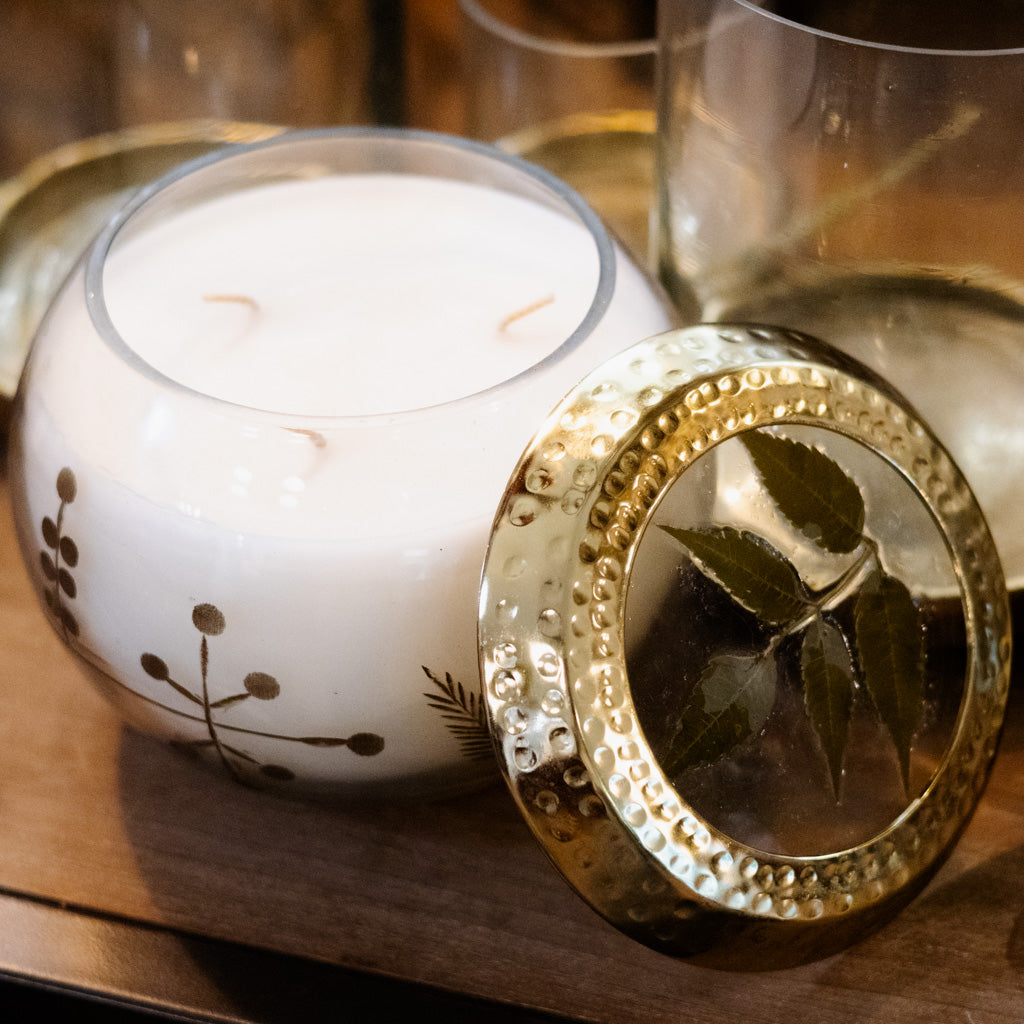 Frosted Juniper Candle in Glass with Lid