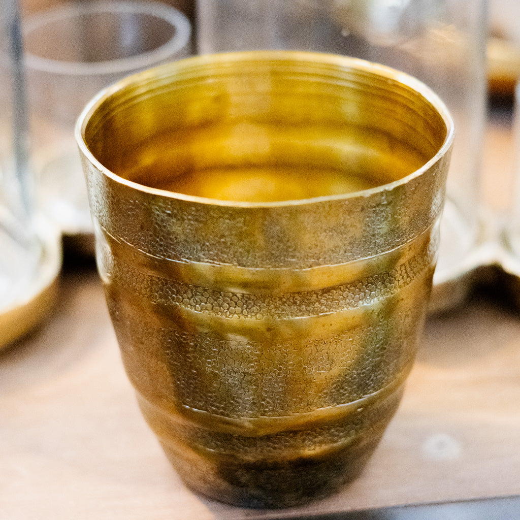 Grooved Aluminum Pot