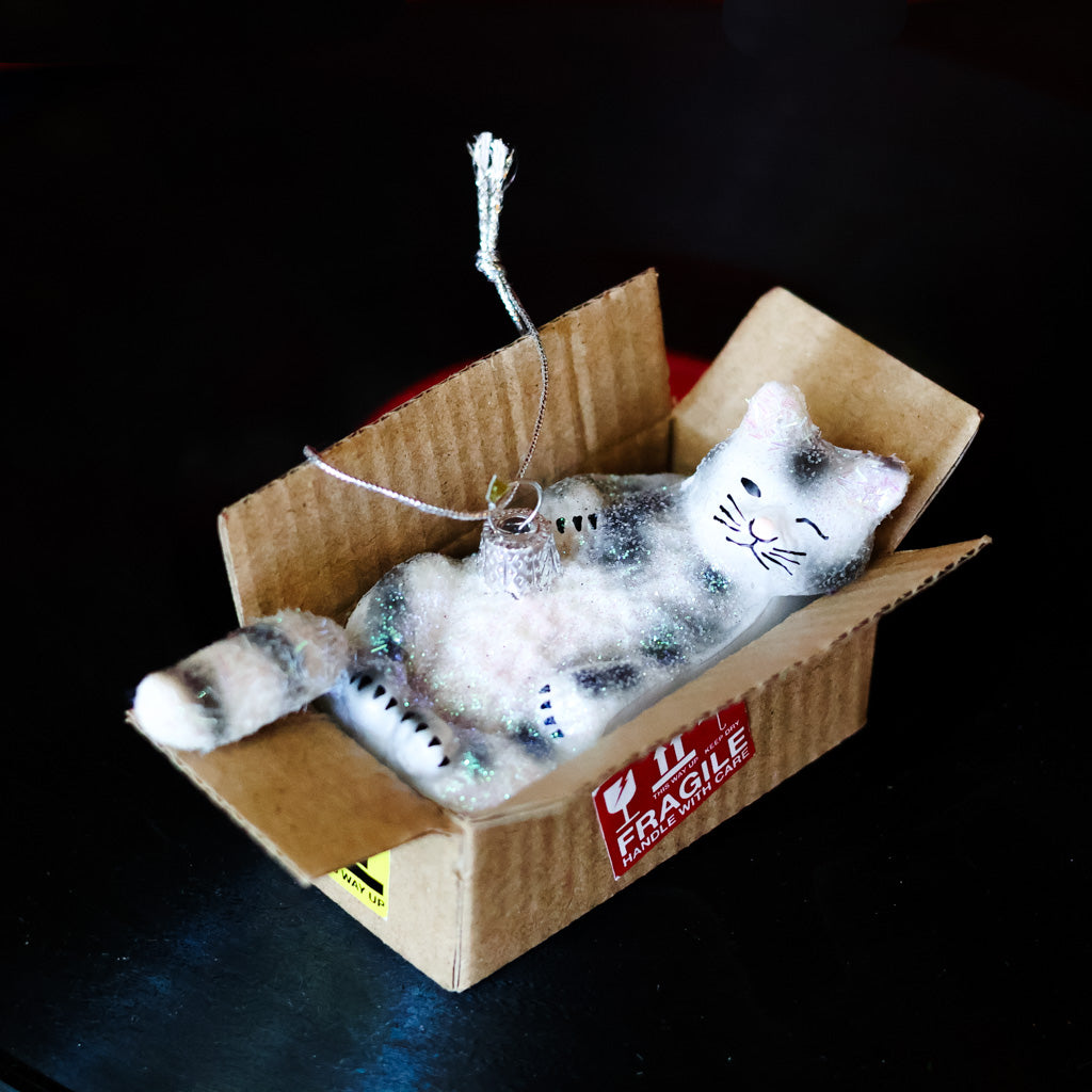Best Cat Toy Glass Ornament