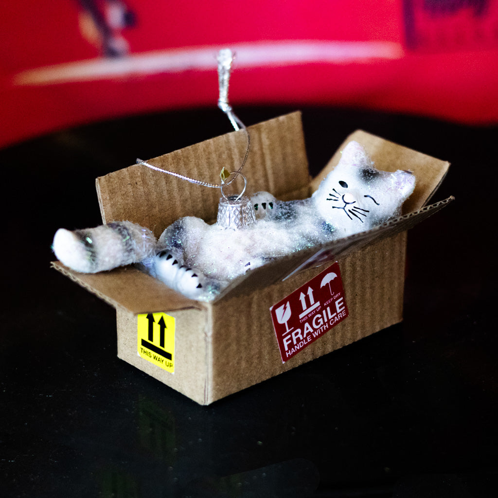 Best Cat Toy Glass Ornament