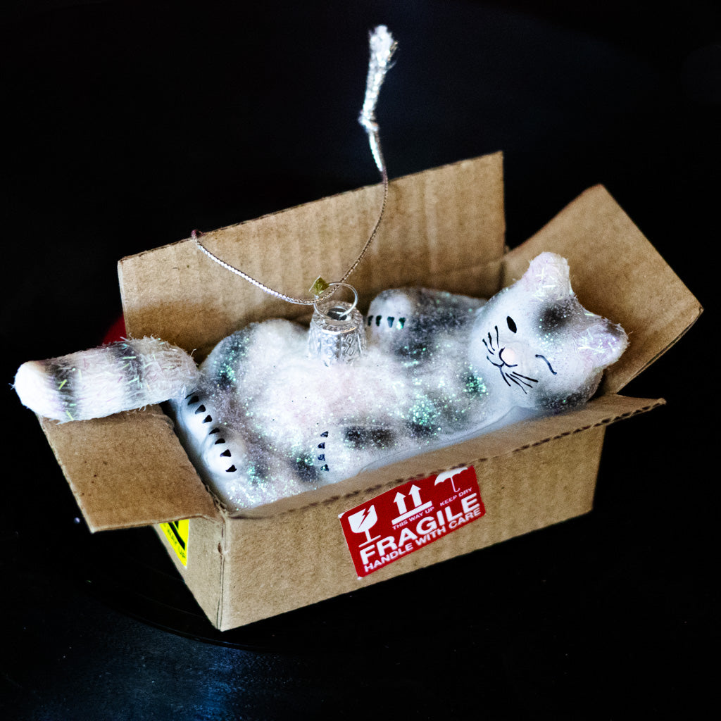 Best Cat Toy Glass Ornament