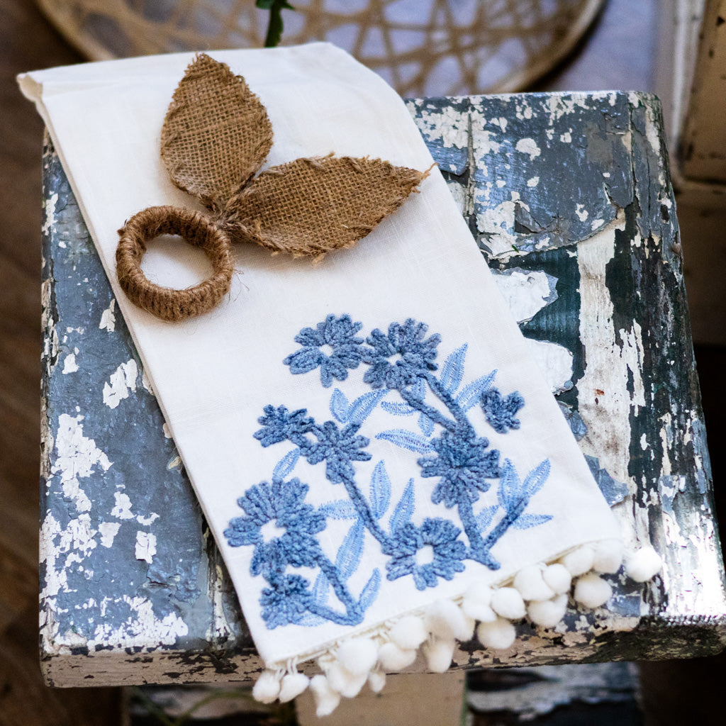 Easter Bunny Ears Napkin Ring Burlap and Jute