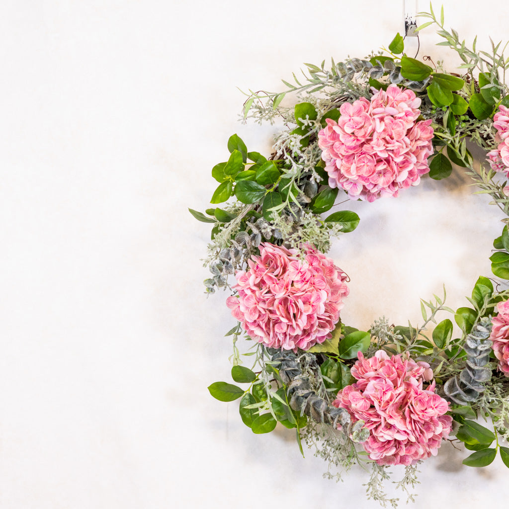Pink Hydrangea Wreath